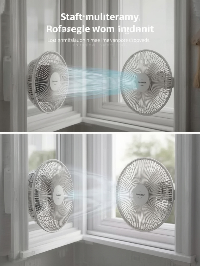 Holmes Twin Window Fan with Manual Controls in action