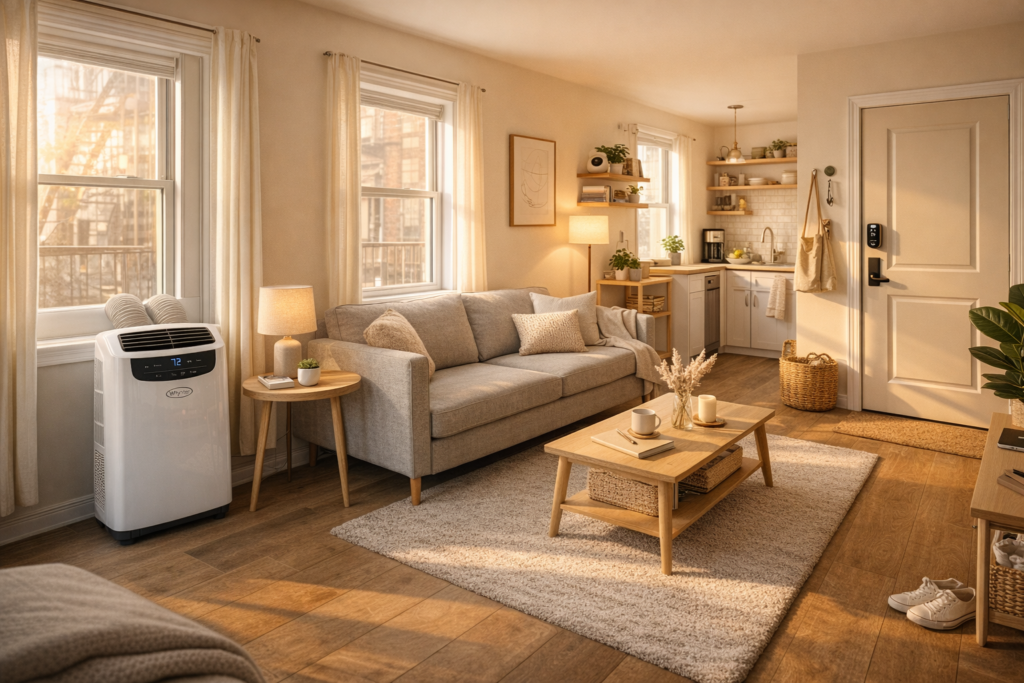 Modern Apartment with Smart Home Devices